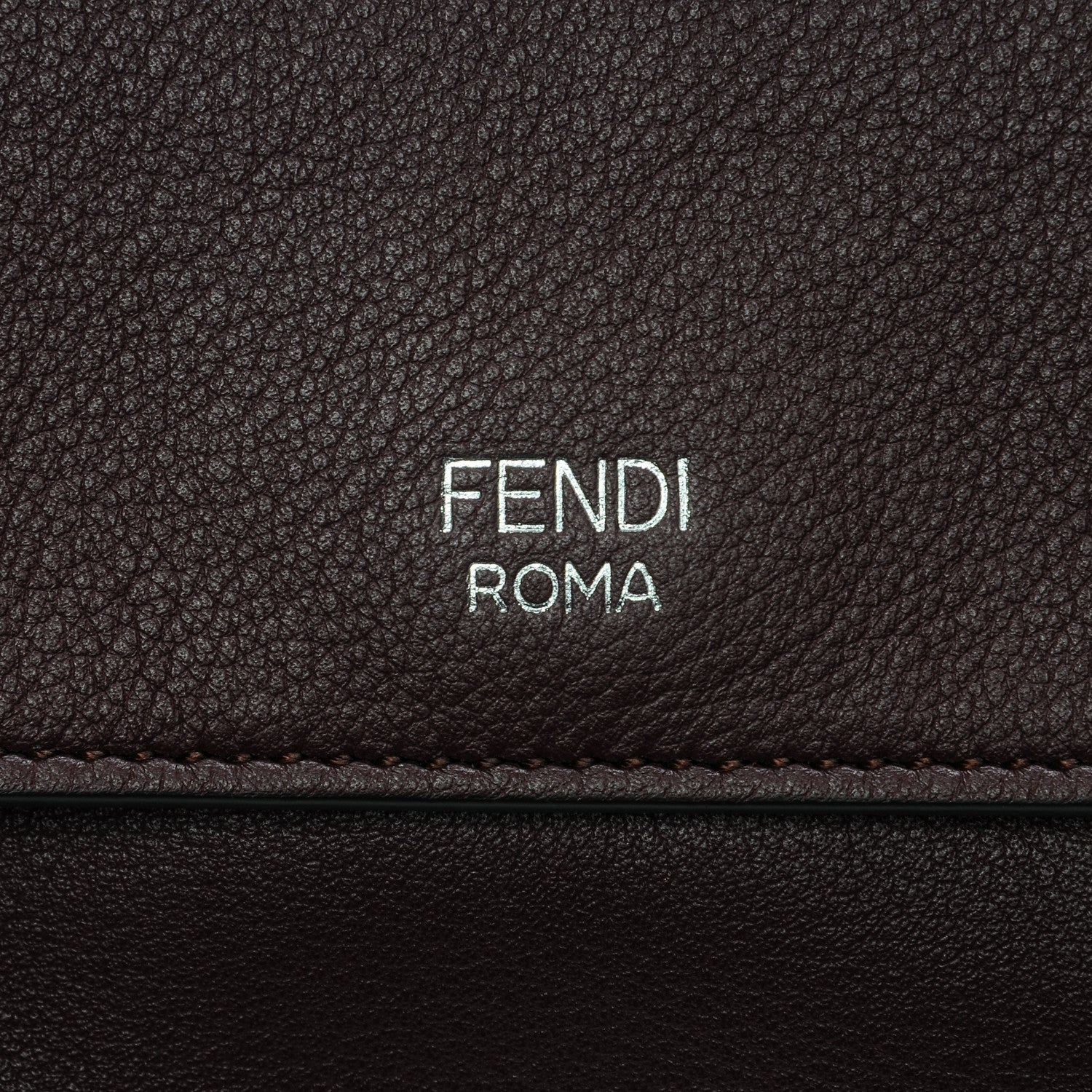 Fendi Elaphe Vitello Dolce Pequin Inlay Studded Micro Double Baguette Bordeaux Sky 8 of 9