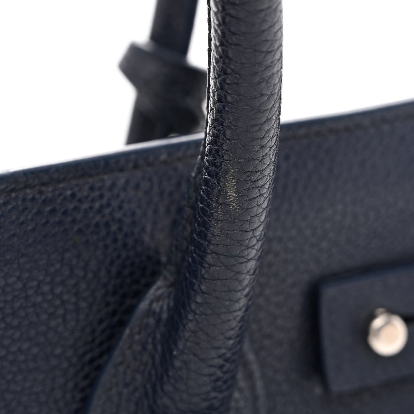 Grained Calfskin Small Supple Sac De Jour Navy