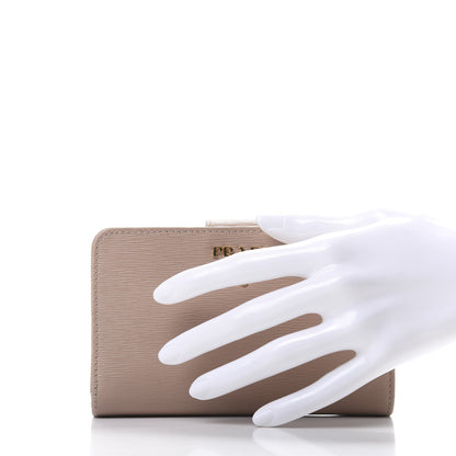 Prada Vitello Move Compact Wallet Cammeo 2 of 7