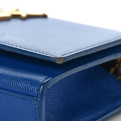 Saint Laurent Grain De Poudre Small Classic Monogram Kate Satchel Royal Blue 10 of 14