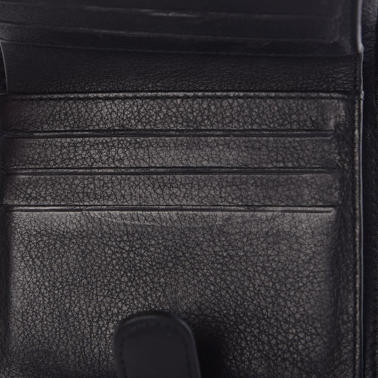 Lambskin Diamond Stitched Compact Wallet Black