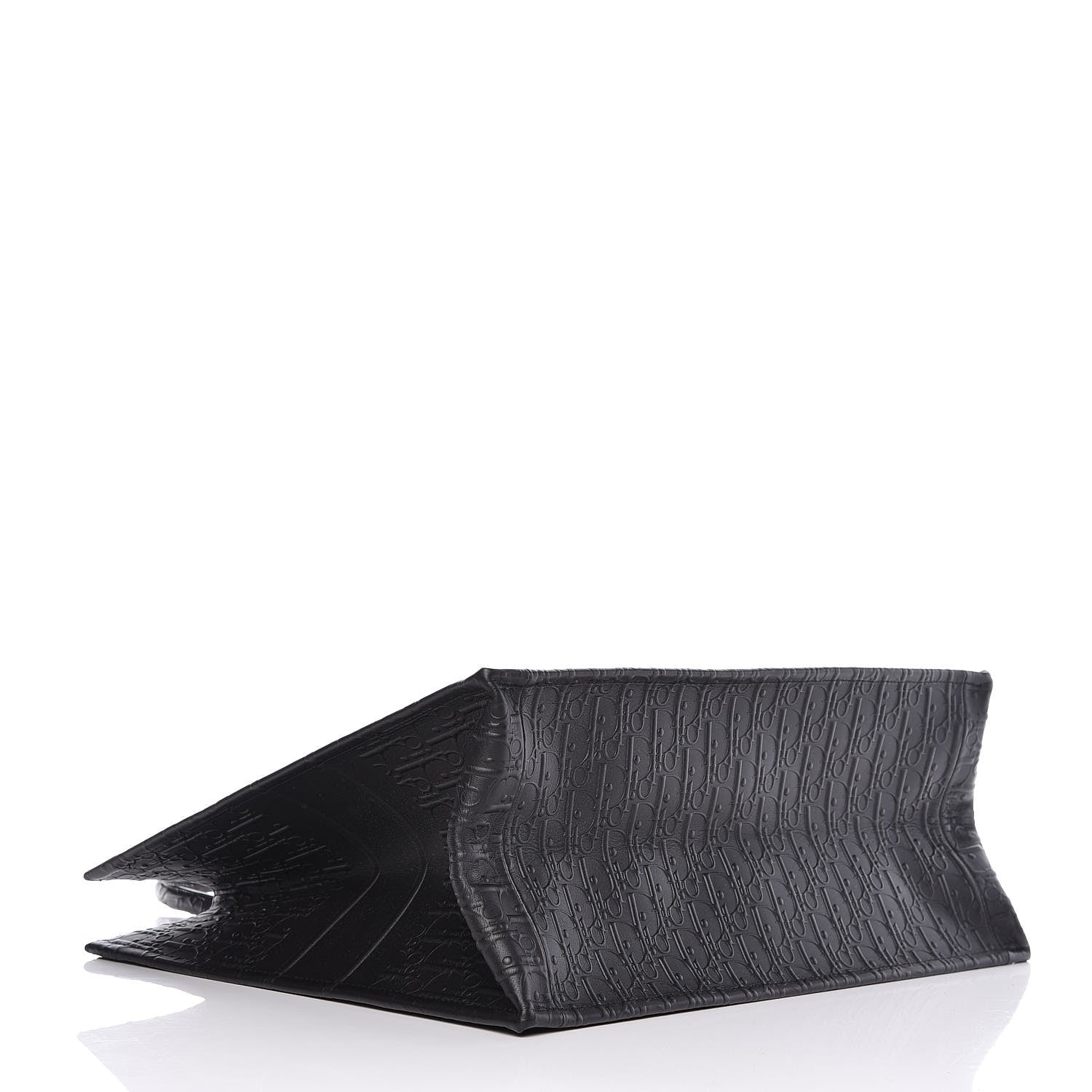 Christian Dior Oblique Calfskin Embossed Book Tote Black 4 of 9