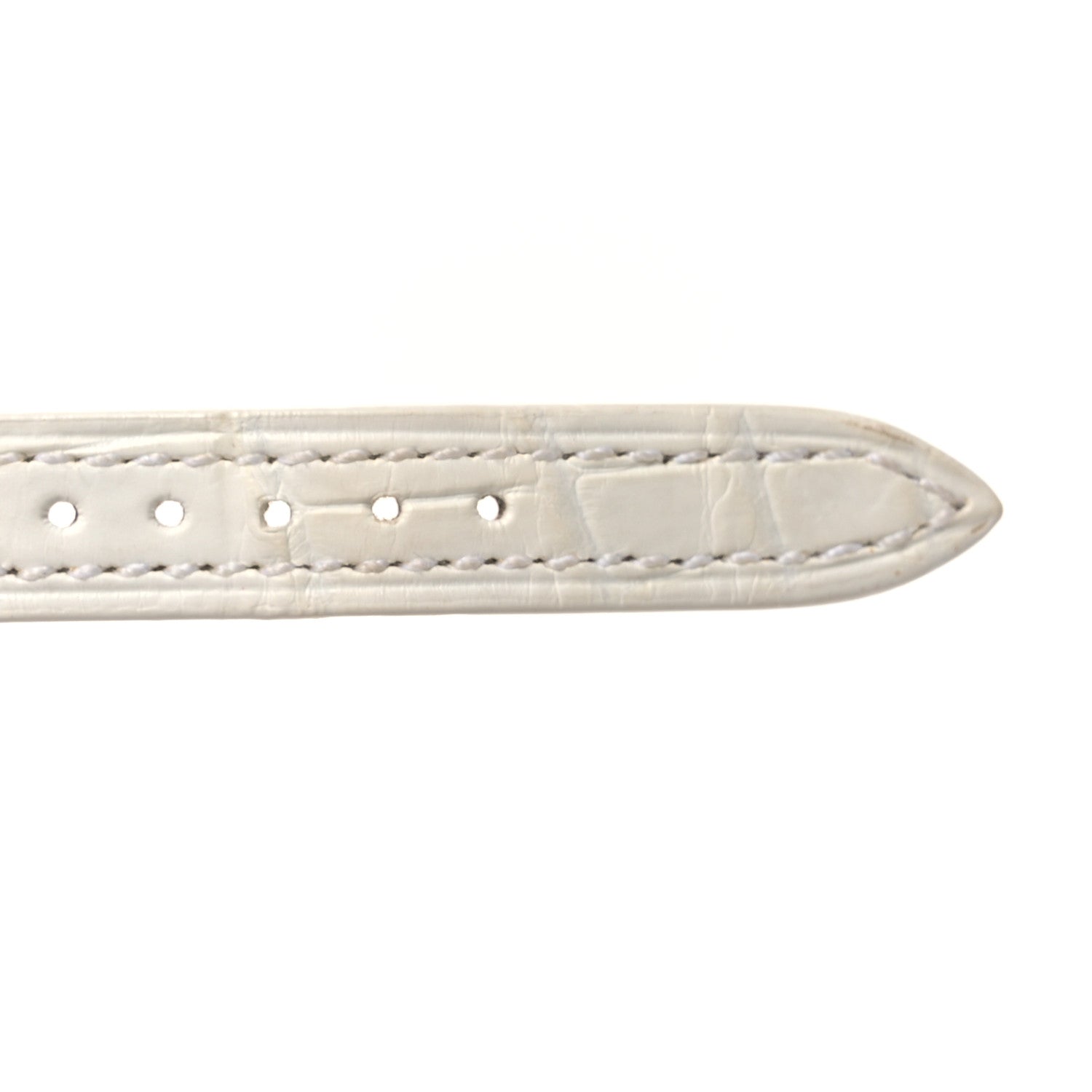 Hermes Matte Alligator Heure H Hour Watch Strap White 3 of 8