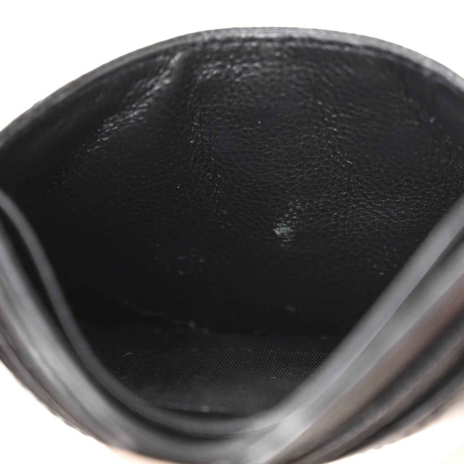 Saint Laurent Grain De Poudre Matelasse Chevron Monogram Credit Card Case Black 8 of 11