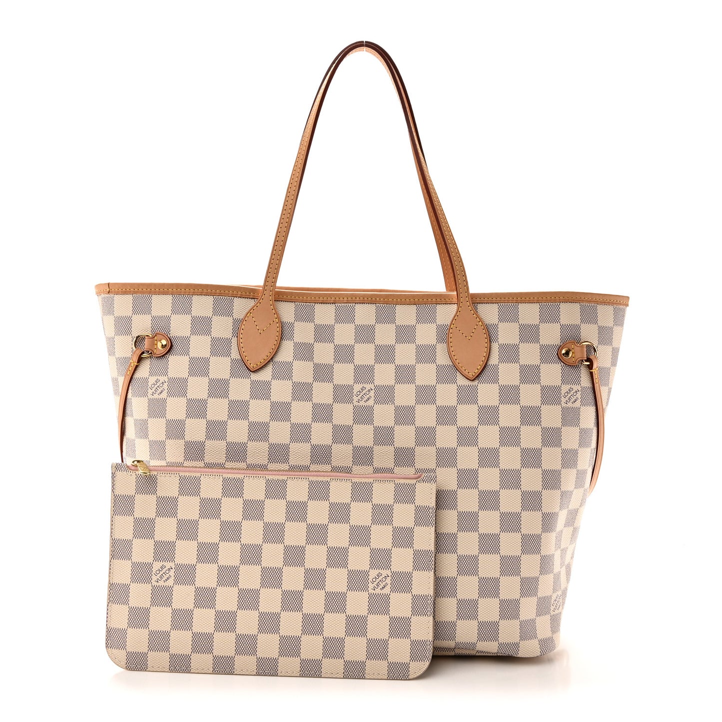Damier Azur Neo Neverfull MM Rose Ballerine