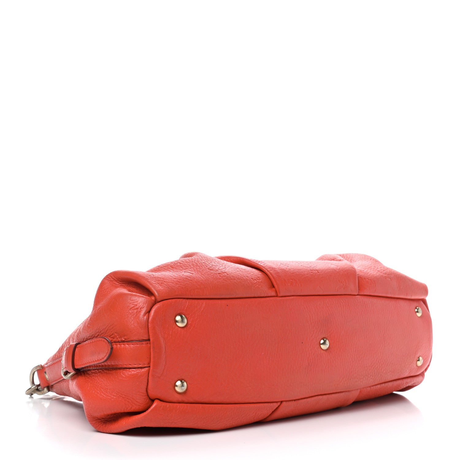MCM Calfskin Ottomar Top Handle Bag Orange 4 of 9