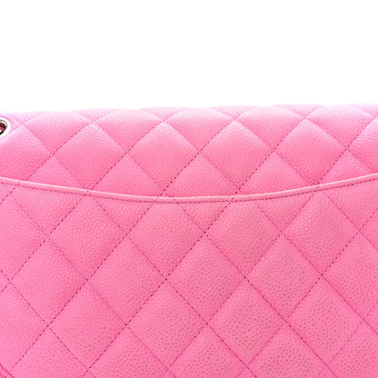 Chanel Iridescent Caviar Quilted Jumbo Double Flap Pink 11 of 11