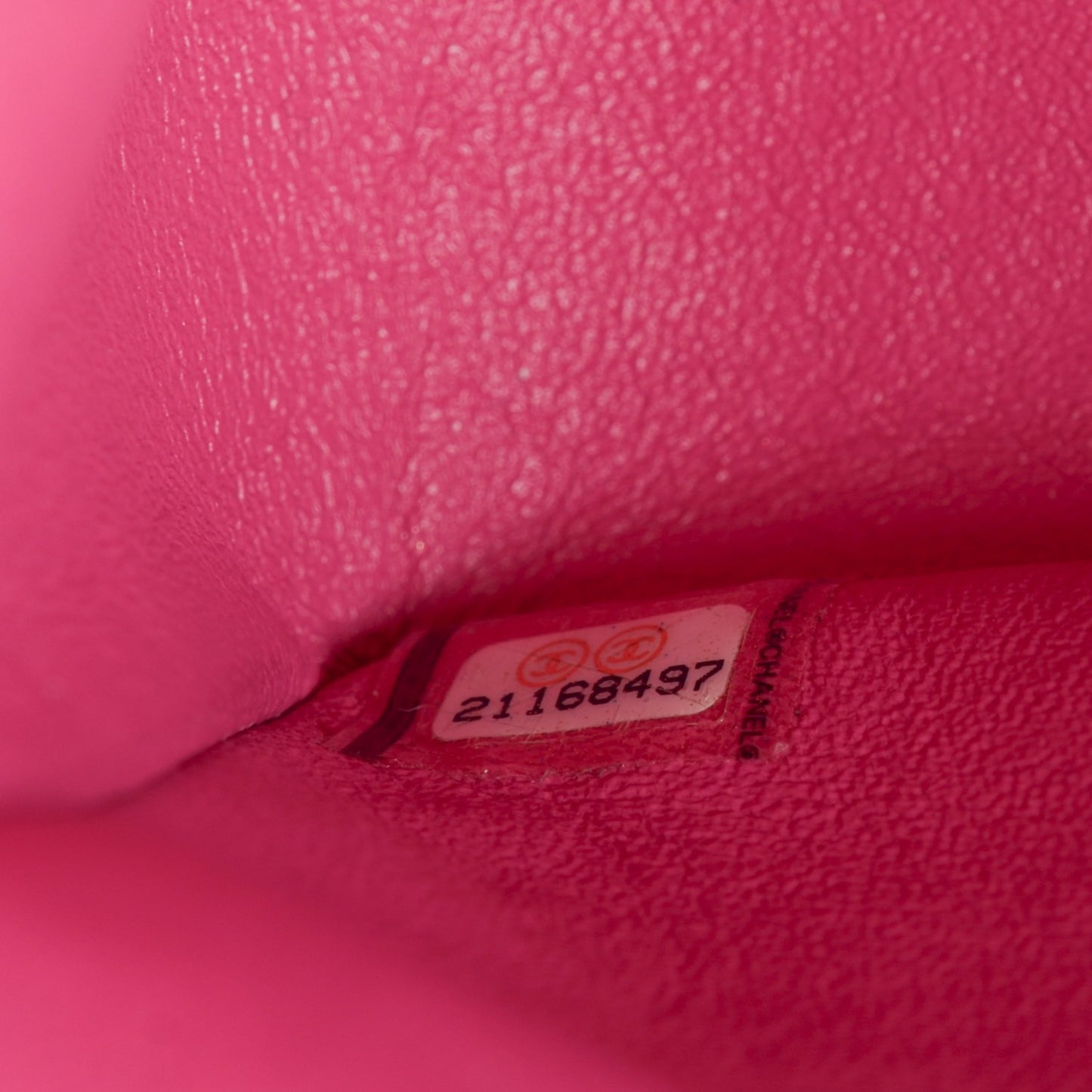 Lambskin Chevron Jumbo Double Flap Dark Pink