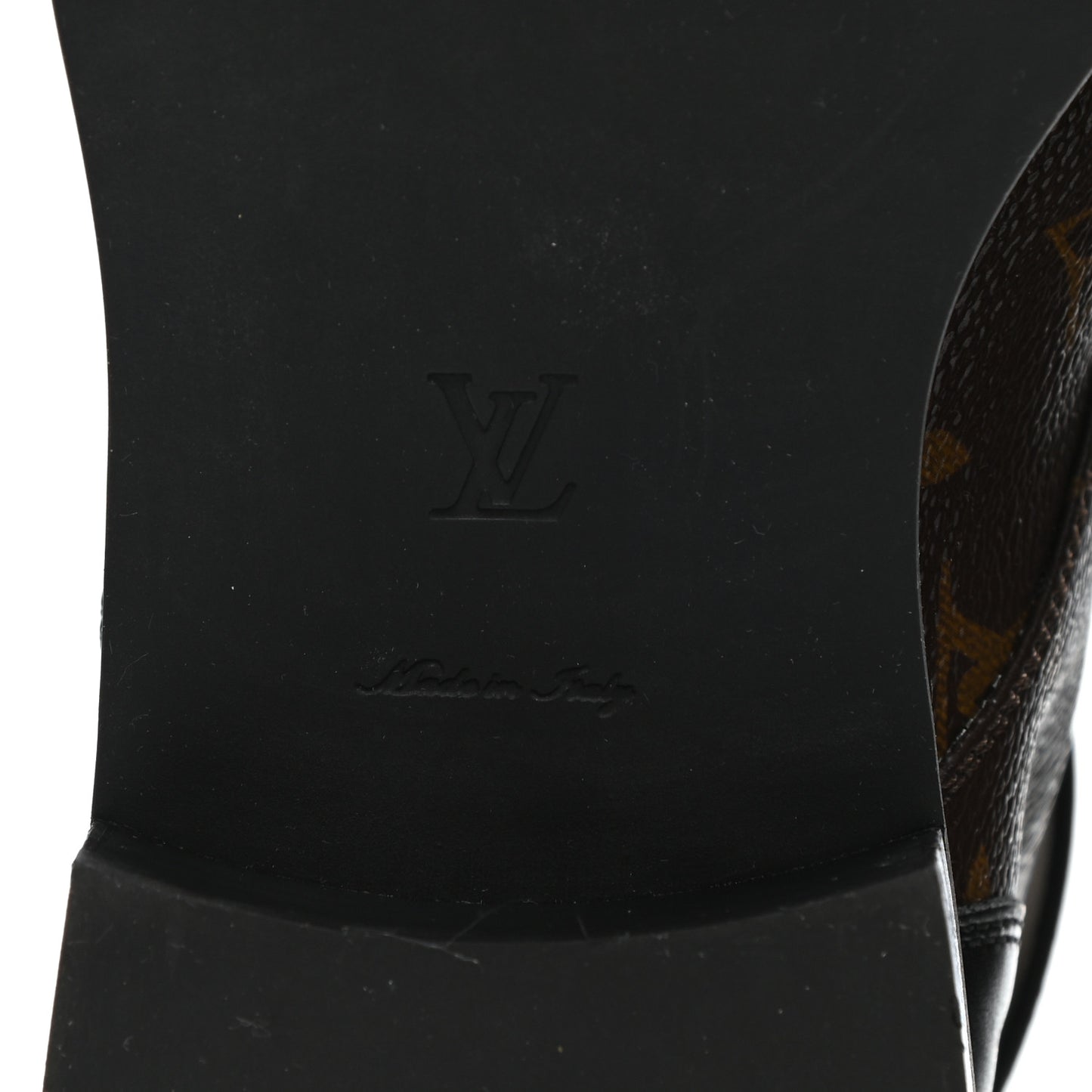 Calfskin Monogram Wonderland Flat Ranger Boots 38 Black