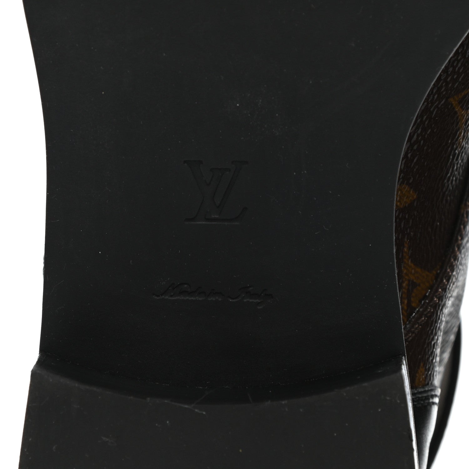 Louis Vuitton Calfskin Monogram Wonderland Flat Ranger Boots 38 Black 6 of 10