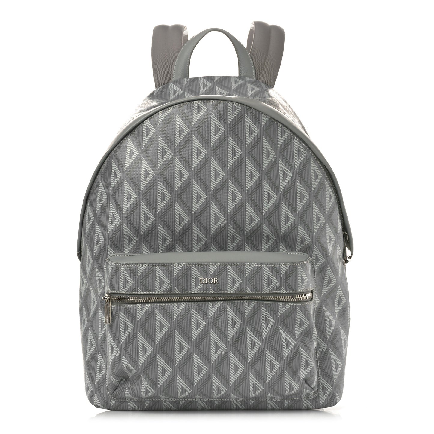 Coated Canvas CD Diamond Rider Zipped Backpack Gray
