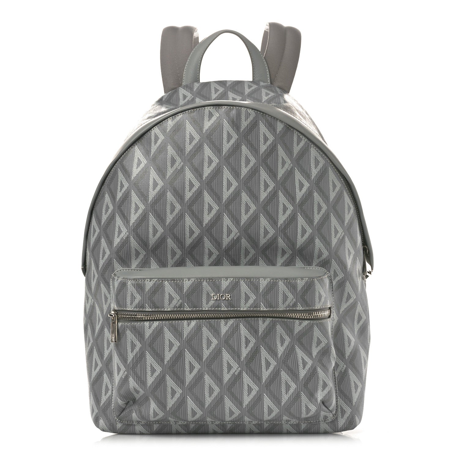 Christian Dior Coated Canvas CD Diamond Rider Zipped Backpack Gray 1 of 9