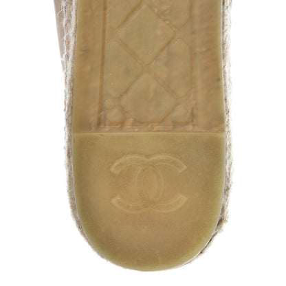 Chanel Lambskin CC Espadrilles 40 Beige Black 11 of 13