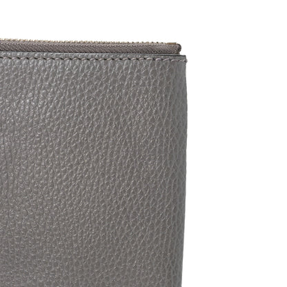 Gucci Calfskin Large Bamboo Clutch Grey 9 of 9