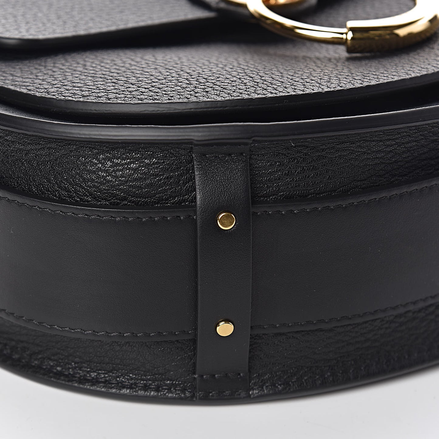 Grained Calfskin Large Tess Bag Black