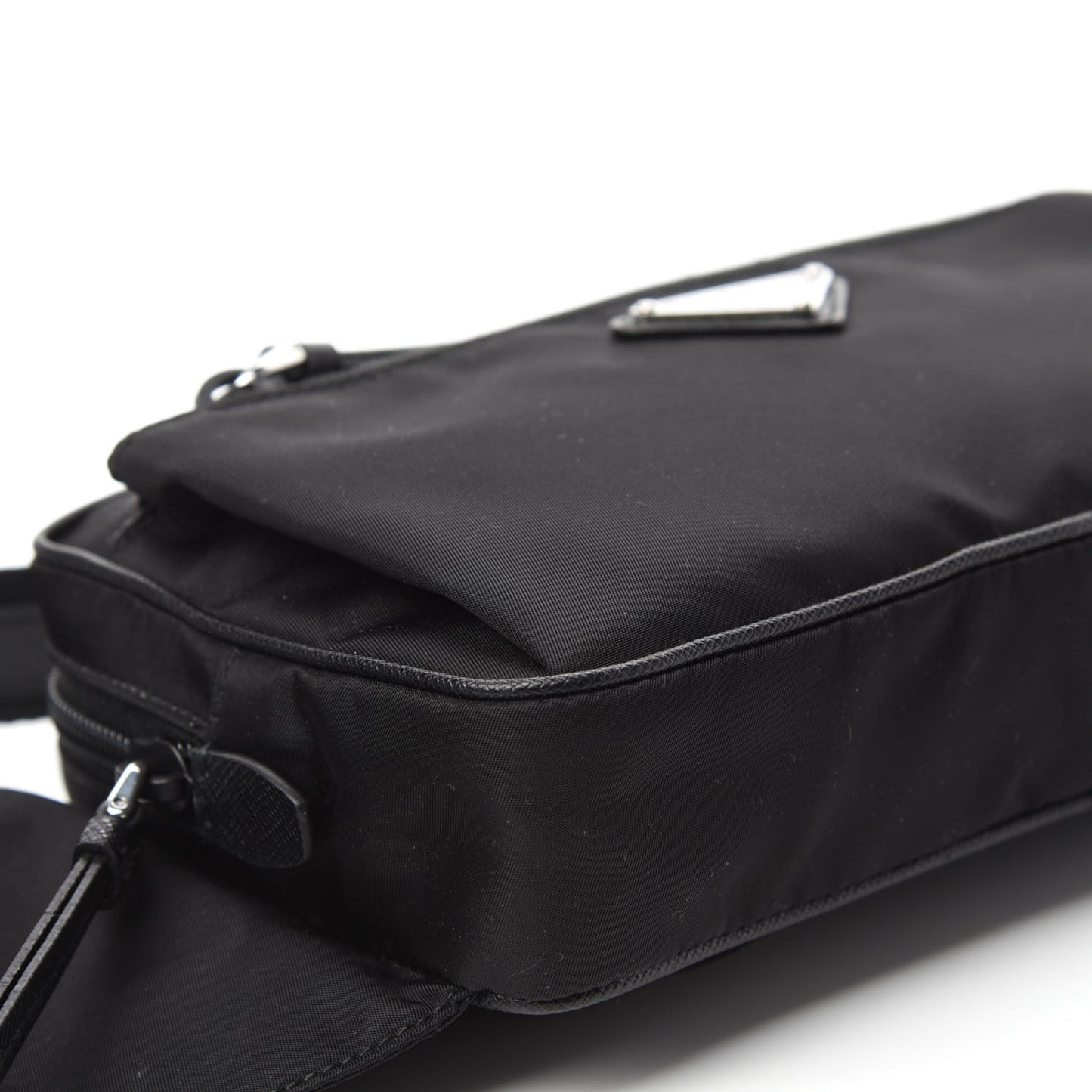 Tessuto Nylon Saffiano Belt Bag Black