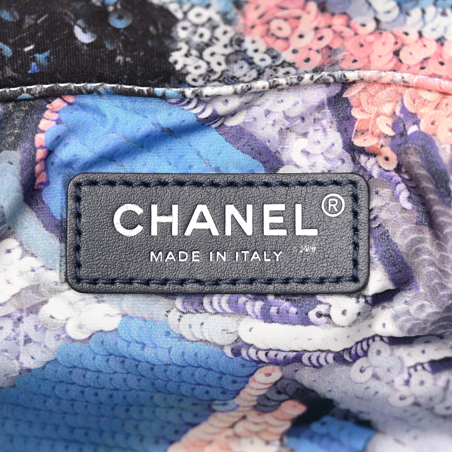 Canvas Sequin Print Quilted Waist Bag Multicolor