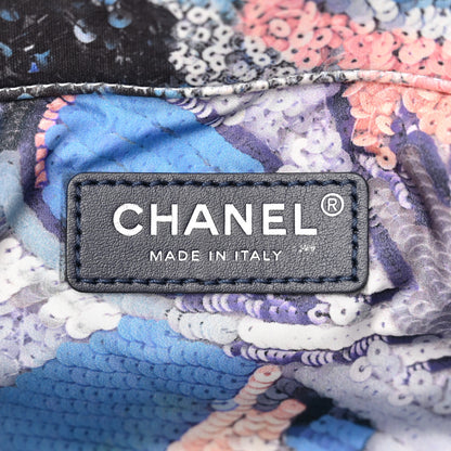 Chanel Canvas Sequin Print Quilted Waist Bag Multicolor 6 of 10