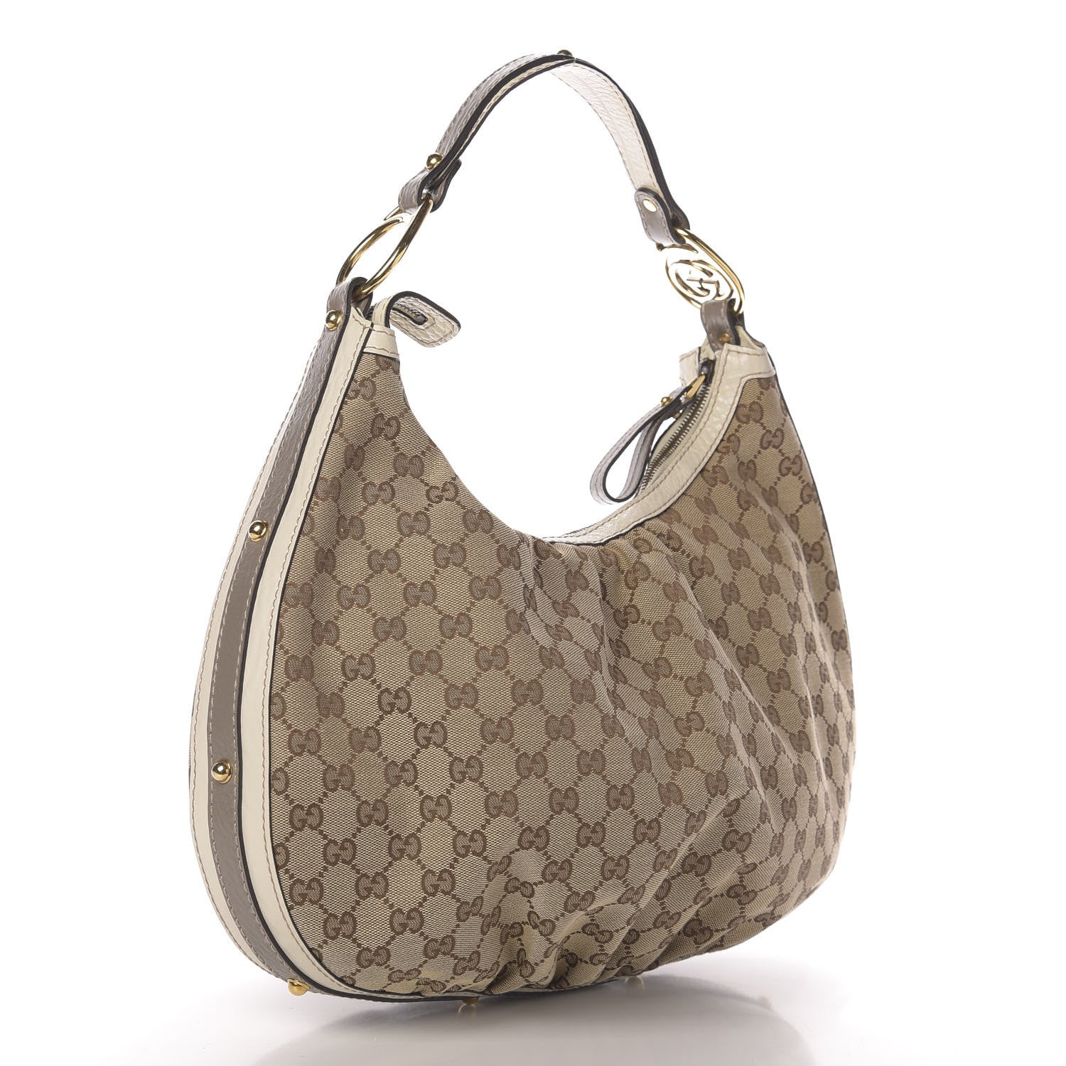 Gucci Monogram Medium Interlocking Hobo Off White 3 of 10