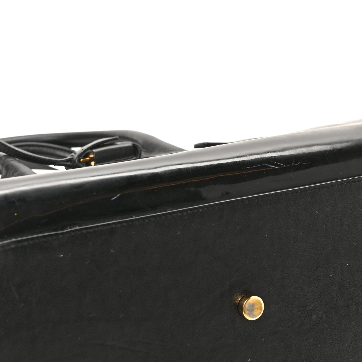 Patent Calfskin Small Sac de Jour Black