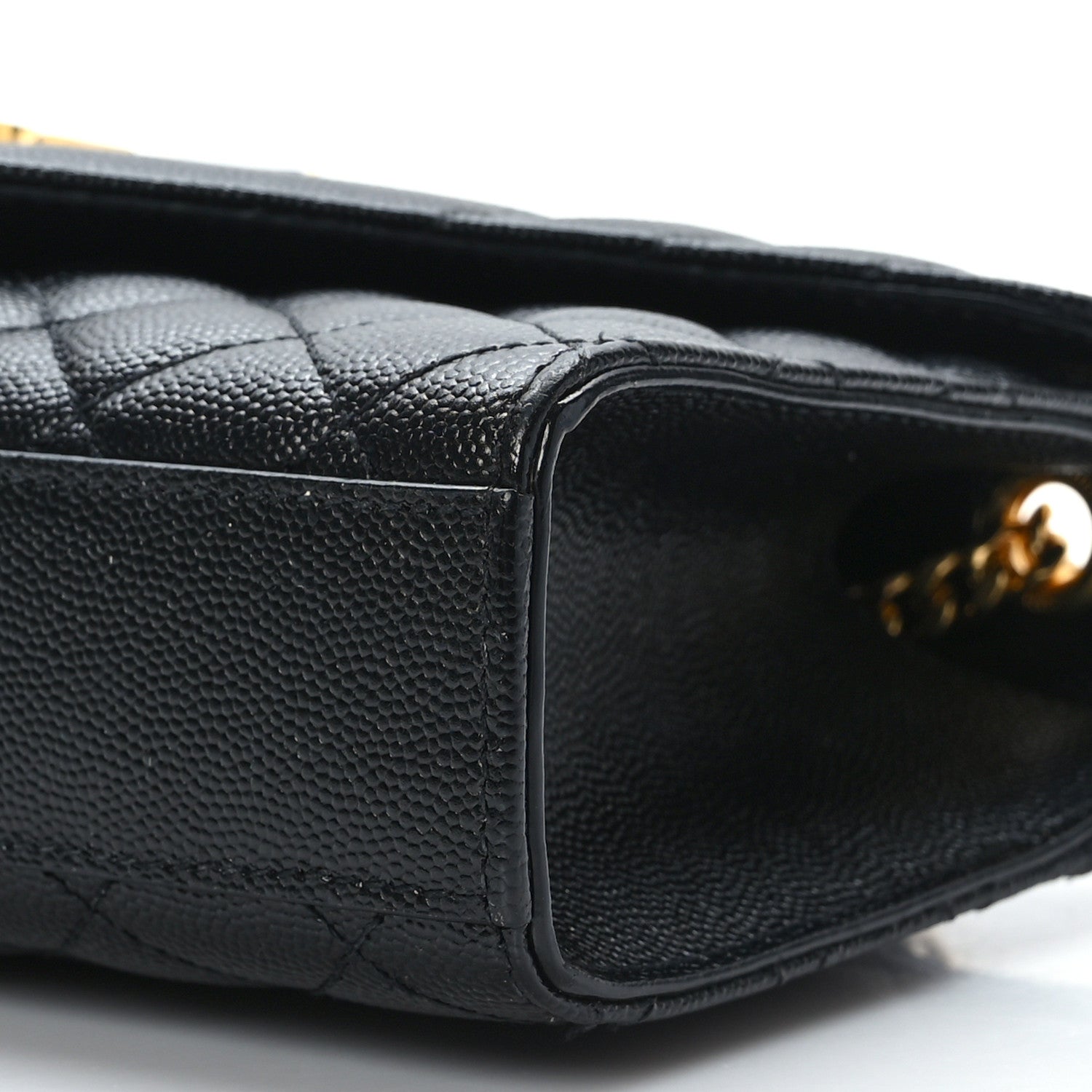 Saint Laurent Grain De Poudre Textured Mixed Matelasse Triquilt Small Monogram Satchel Black 8 of 8