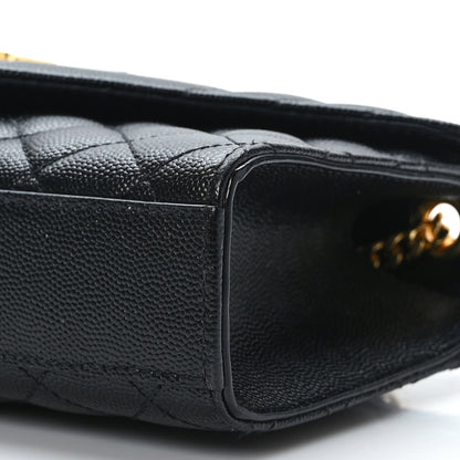 Saint Laurent Grain De Poudre Textured Mixed Matelasse Triquilt Small Monogram Satchel Black 8 of 8