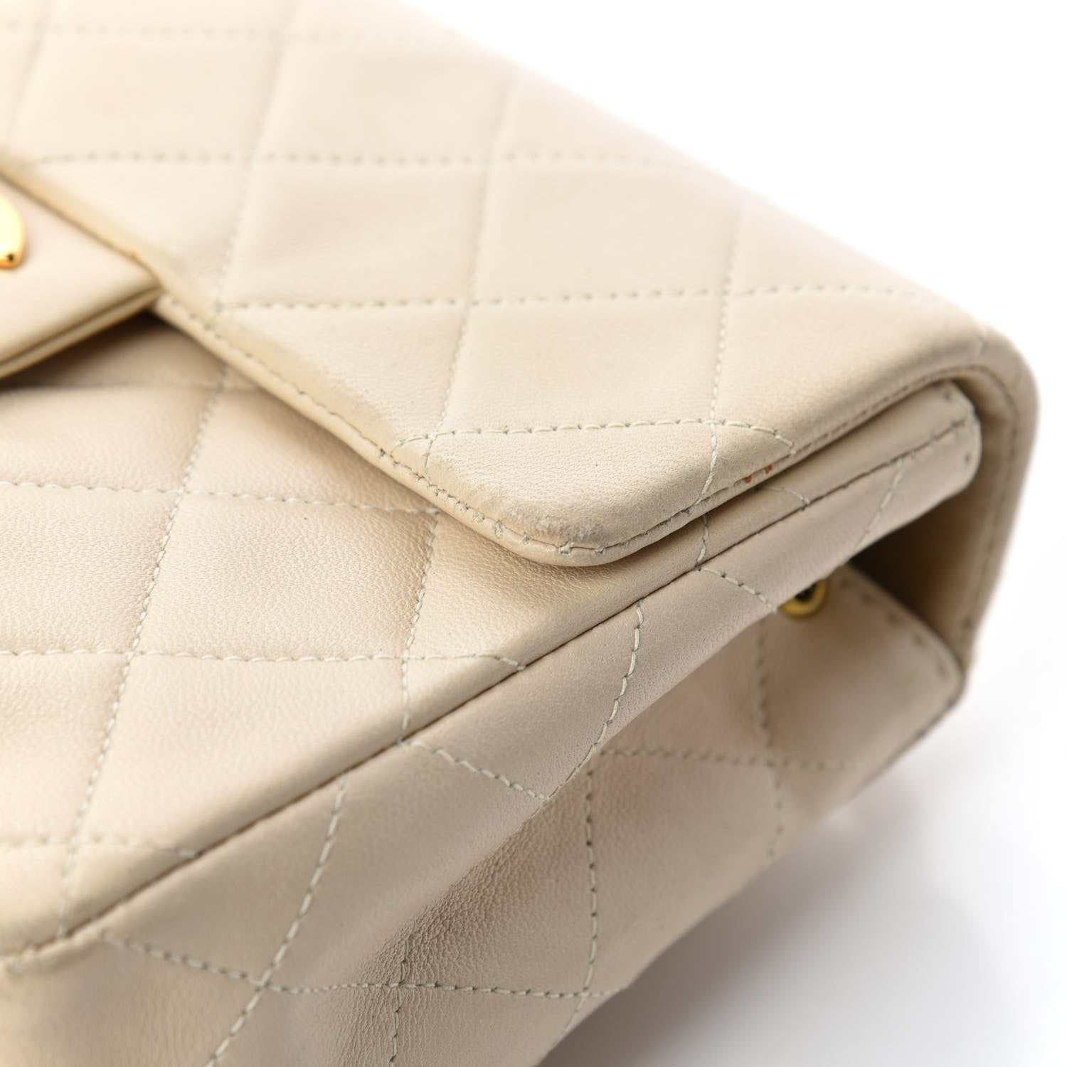 Chanel Lambskin Quilted Mini Square Flap Beige 9 of 15