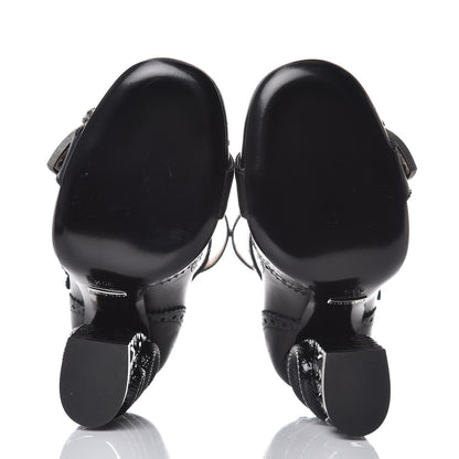 Gucci Calfskin Queercore Mid Calf Loafer Pumps 35.5 Black 5 of 11