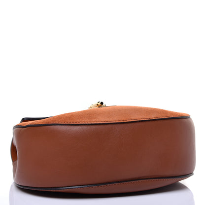 Chloe Suede Smooth Calfskin Drew Shoulder Bag Classic Tobacco 4 of 11