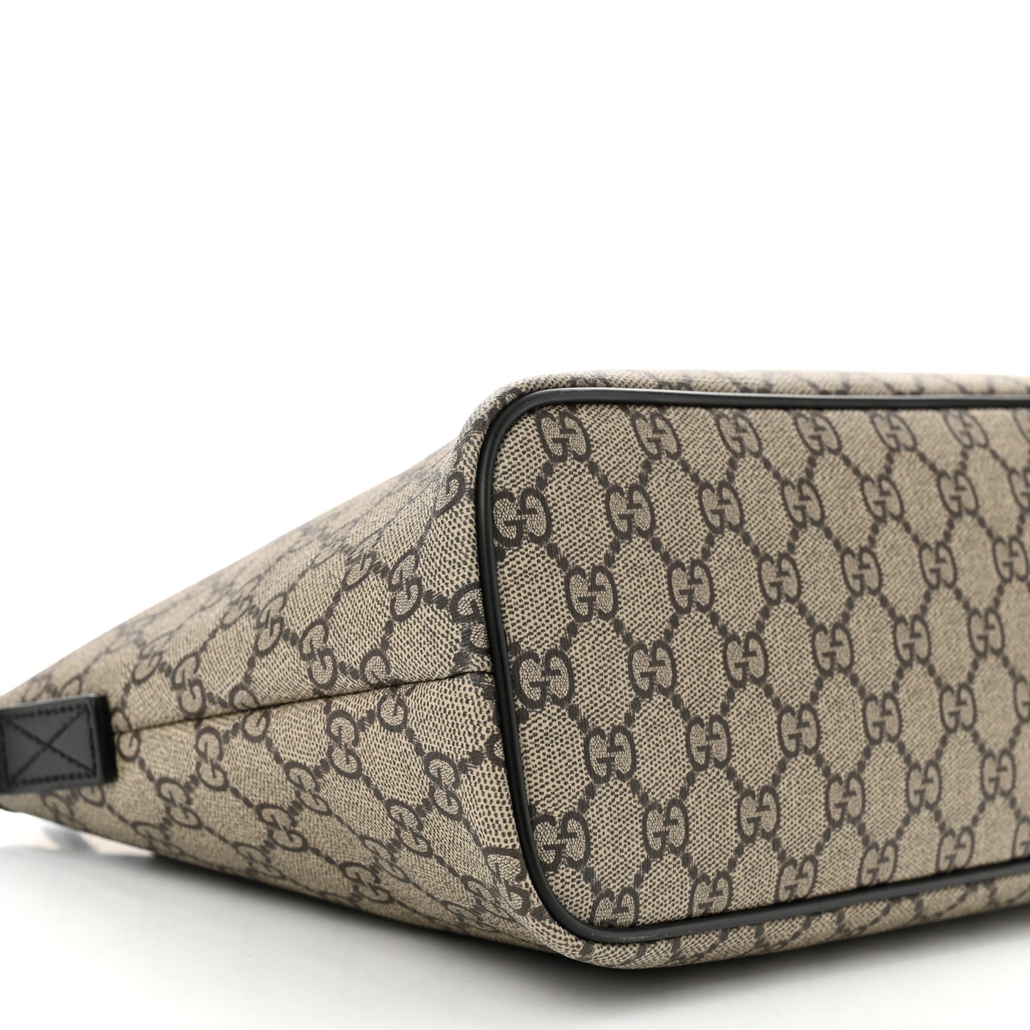 GG Supreme Monogram Small Zippered Tote Dark Brown