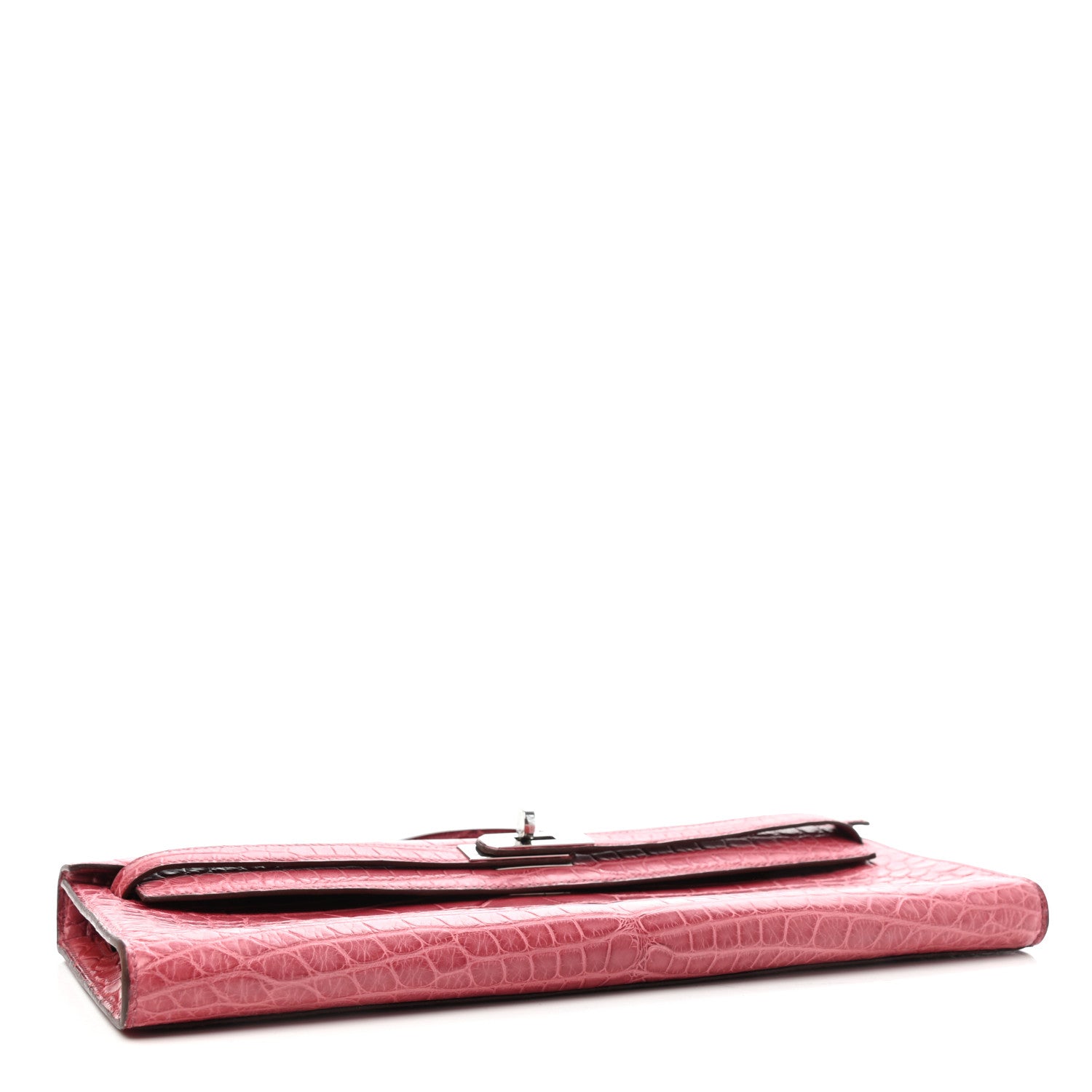Hermes Matte Alligator Kelly Cut Pochette Bois De Rose 3 of 4