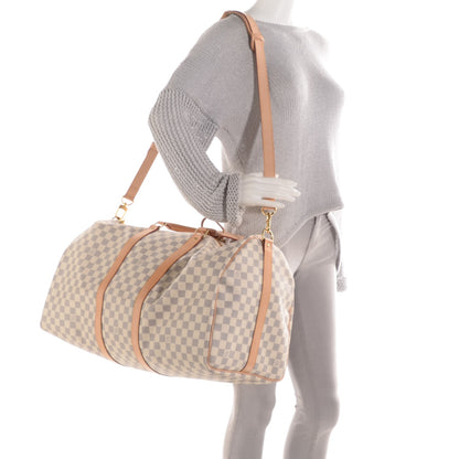 Louis Vuitton Damier Azur Keepall Bandouliere 55 2 of 7