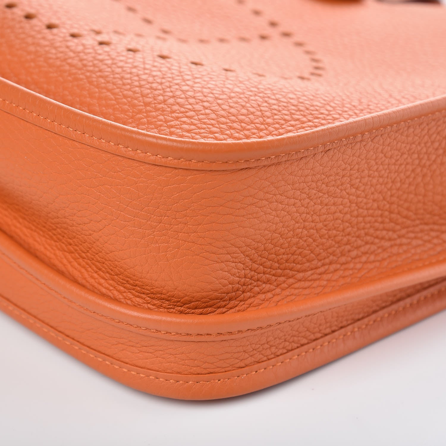 Hermes Taurillon Clemence Evelyne III PM Orange 11 of 13