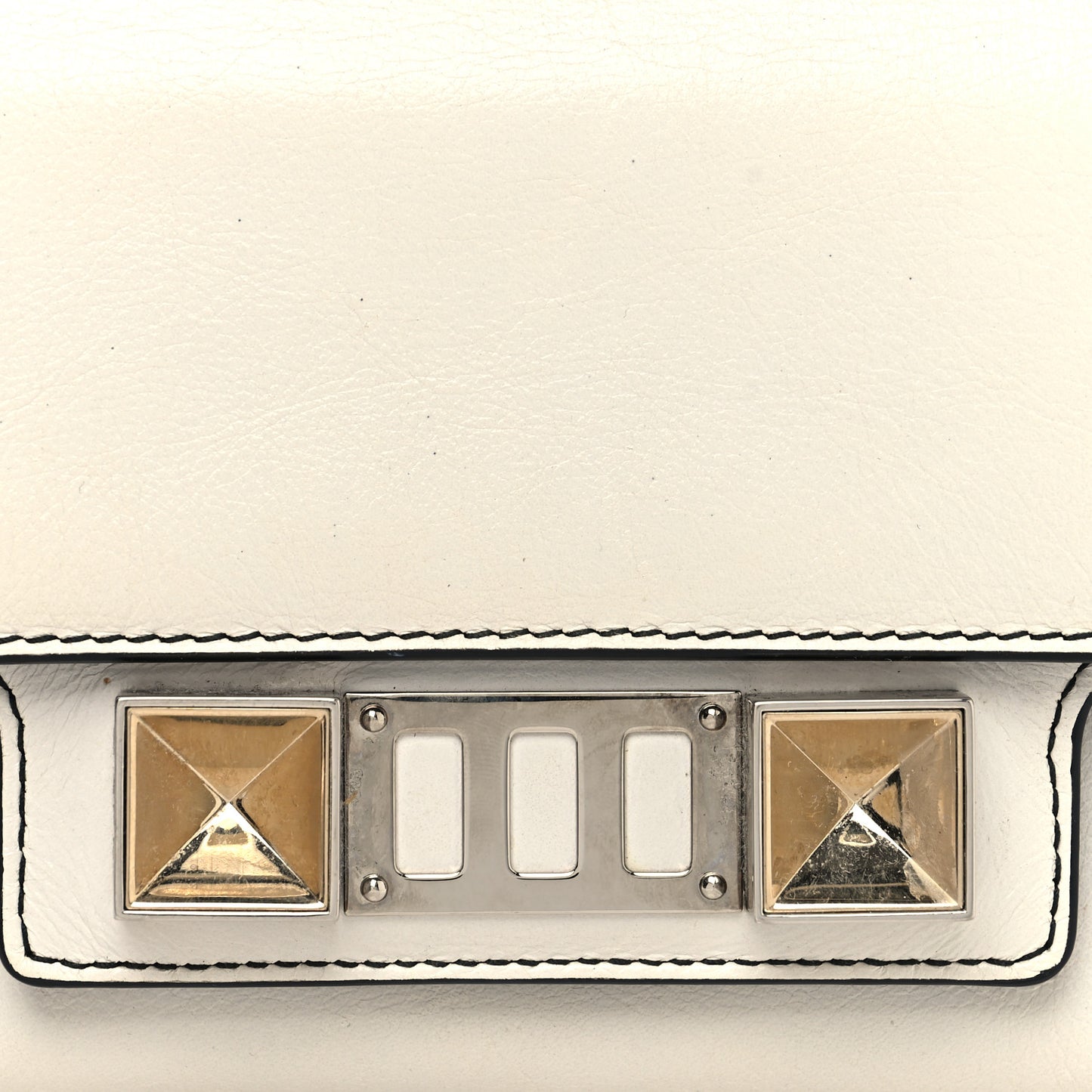 Calfskin PS11 Wallet With Strap White