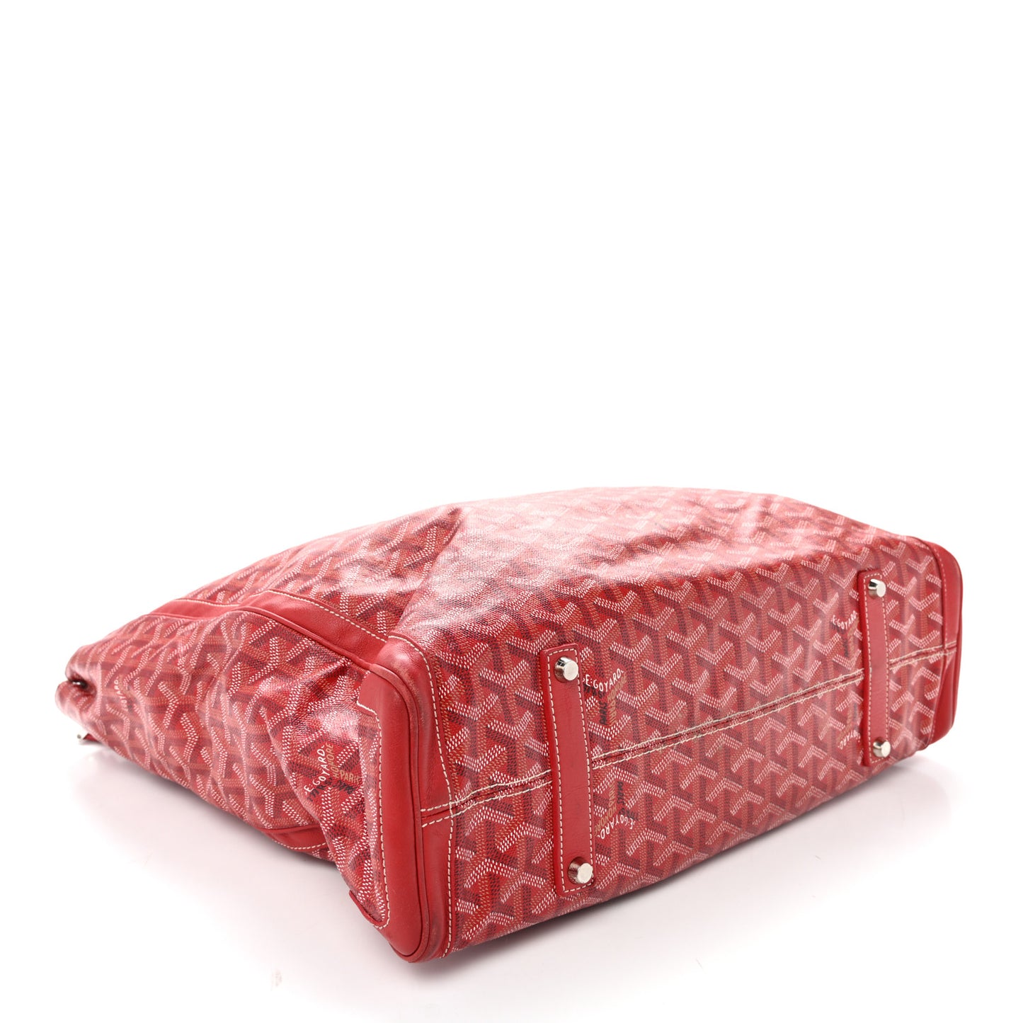 Goyardine Voltaire Tote Red