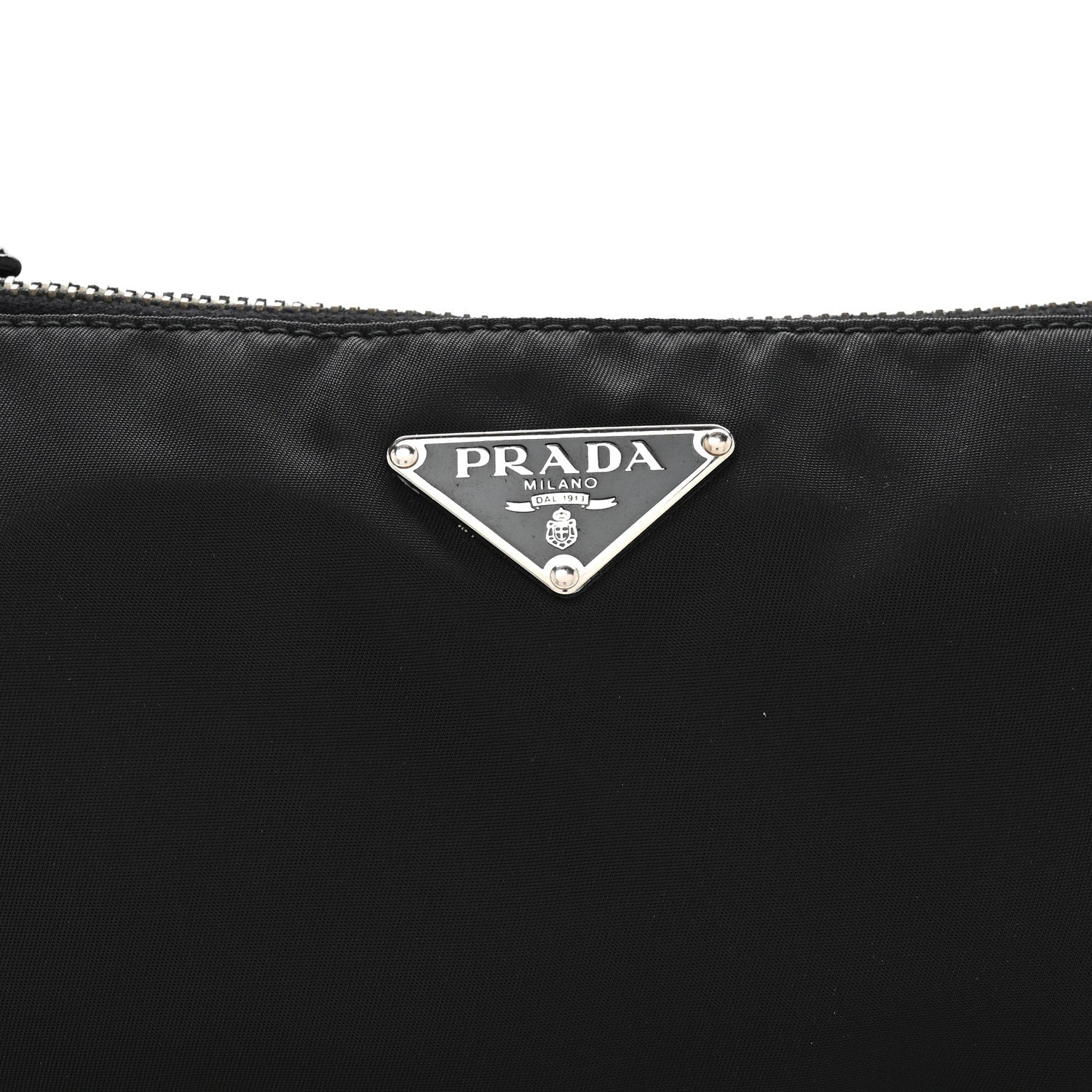 Prada Tessuto Nylon Soft Calf Shoulder Bag Black Black 7 of 13