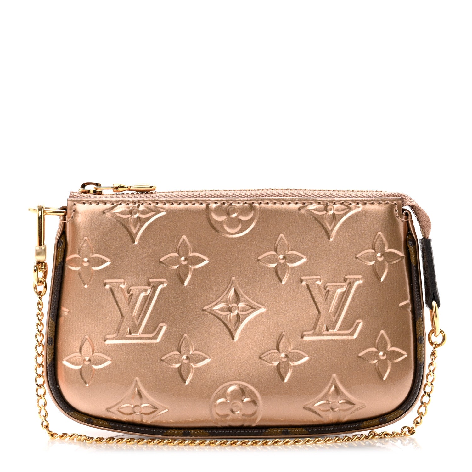 Louis Vuitton Metallic Vernis Mini Pochette Accessories Rose Gold 1 of 6