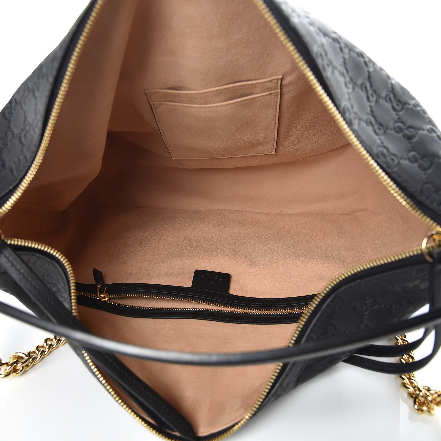 Gucci Guccissima Signature Large Linea A Hobo Black 5 of 9