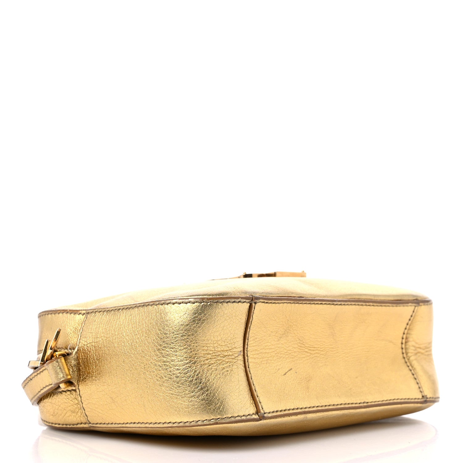 Saint Laurent Metallic Calfskin Small Classic Monogram Camera Bag Gold 4 of 18