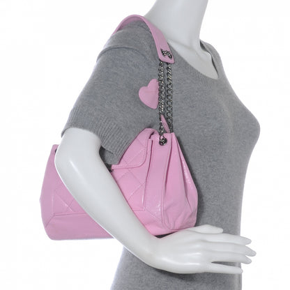 Chanel Glazed Calfskin Quilted Lucky Charms Accordion Flap Pink 2 of 7