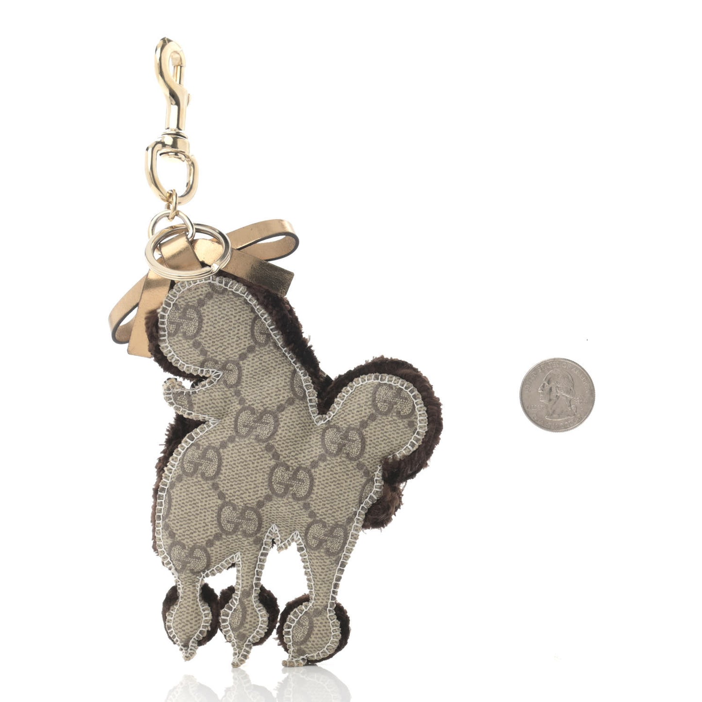 GG Supreme Monogram Lulu Dog Key Charm