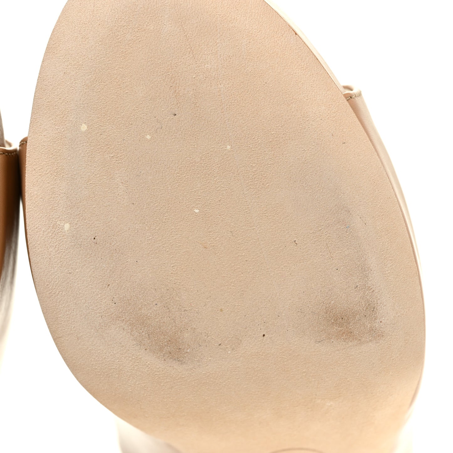 Lambskin Cork Chain CC Peep Toe Pumps 37 37.5 Beige