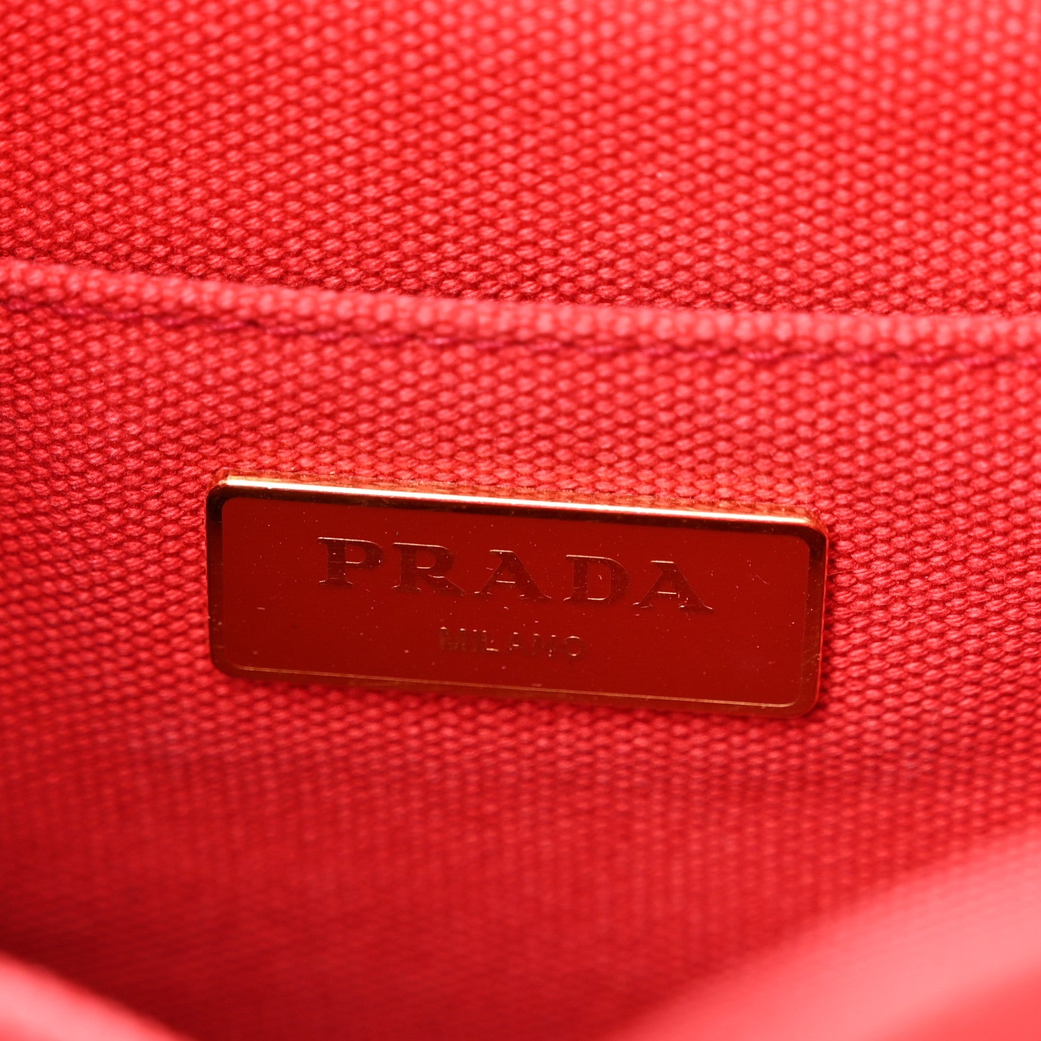 Prada Canapa Small Logo Tote Rosso 6 of 10