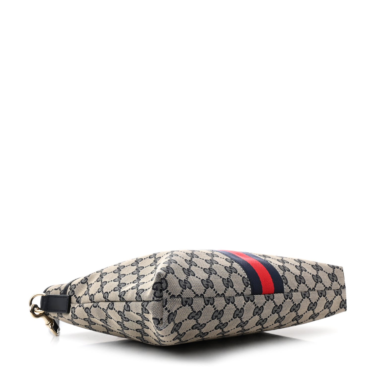 Gucci GG Supreme Monogram Web Flat Messenger Bag Navy 4 of 11