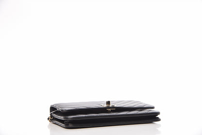 Chanel Lambskin Chevron Quilted Trendy CC Wallet On Chain WOC Black 4 of 11
