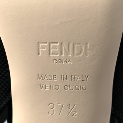Fendi Technical Mesh FF Colibri Slingback Low-Heel Pumps 37.5 Black 6 of 11