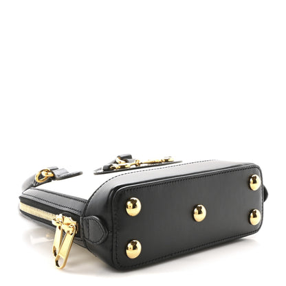 Gucci Boarded Plutone Calfskin Bi-Color Mini Horsebit 1955 Top Handle Bag Mystic White Black 4 of 10