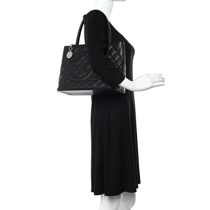 Chanel Caviar Quilted Medallion Tote Black 2 of 10