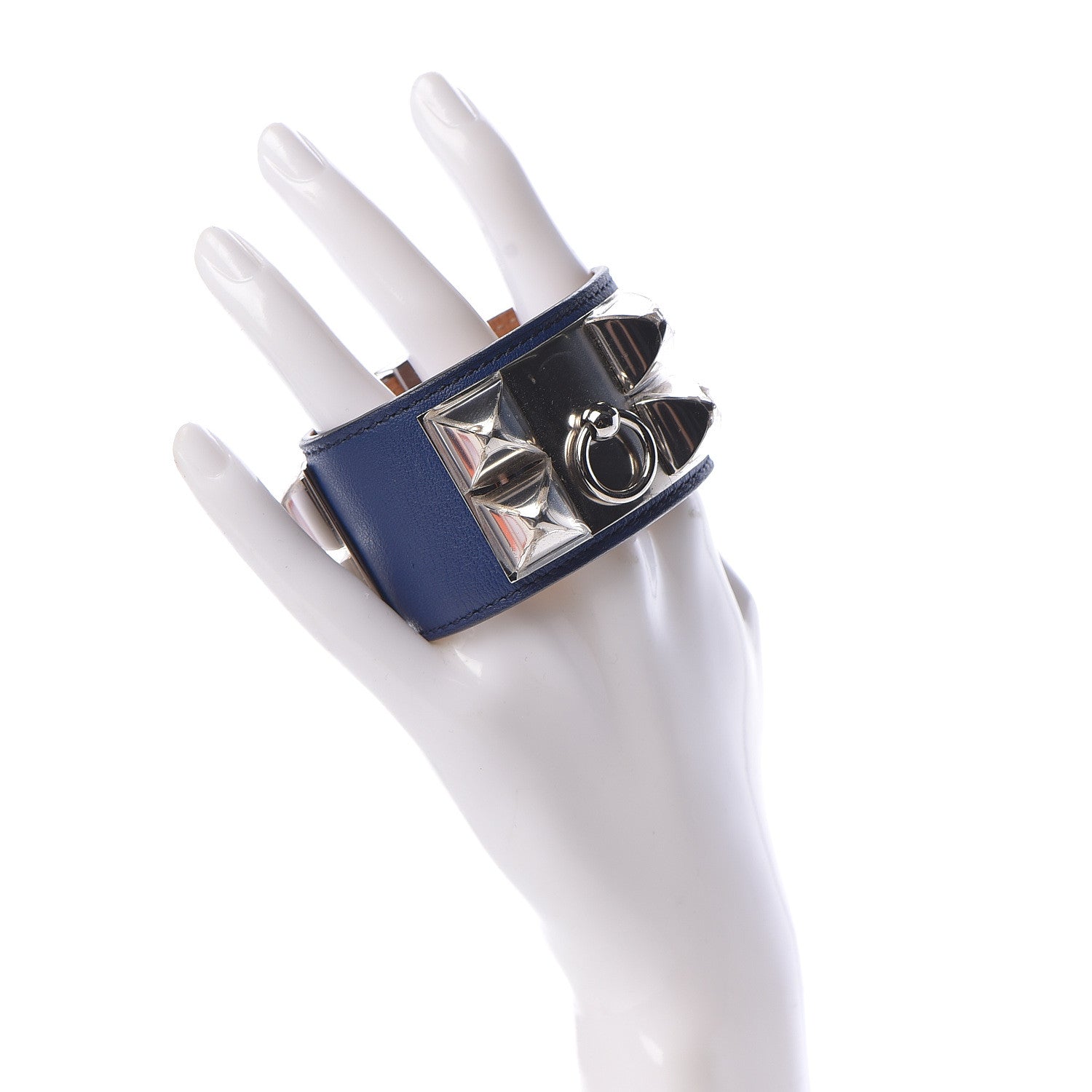 Hermes Swift Collier de Chien CDC Bracelet S Bleu Saphir 2 of 8