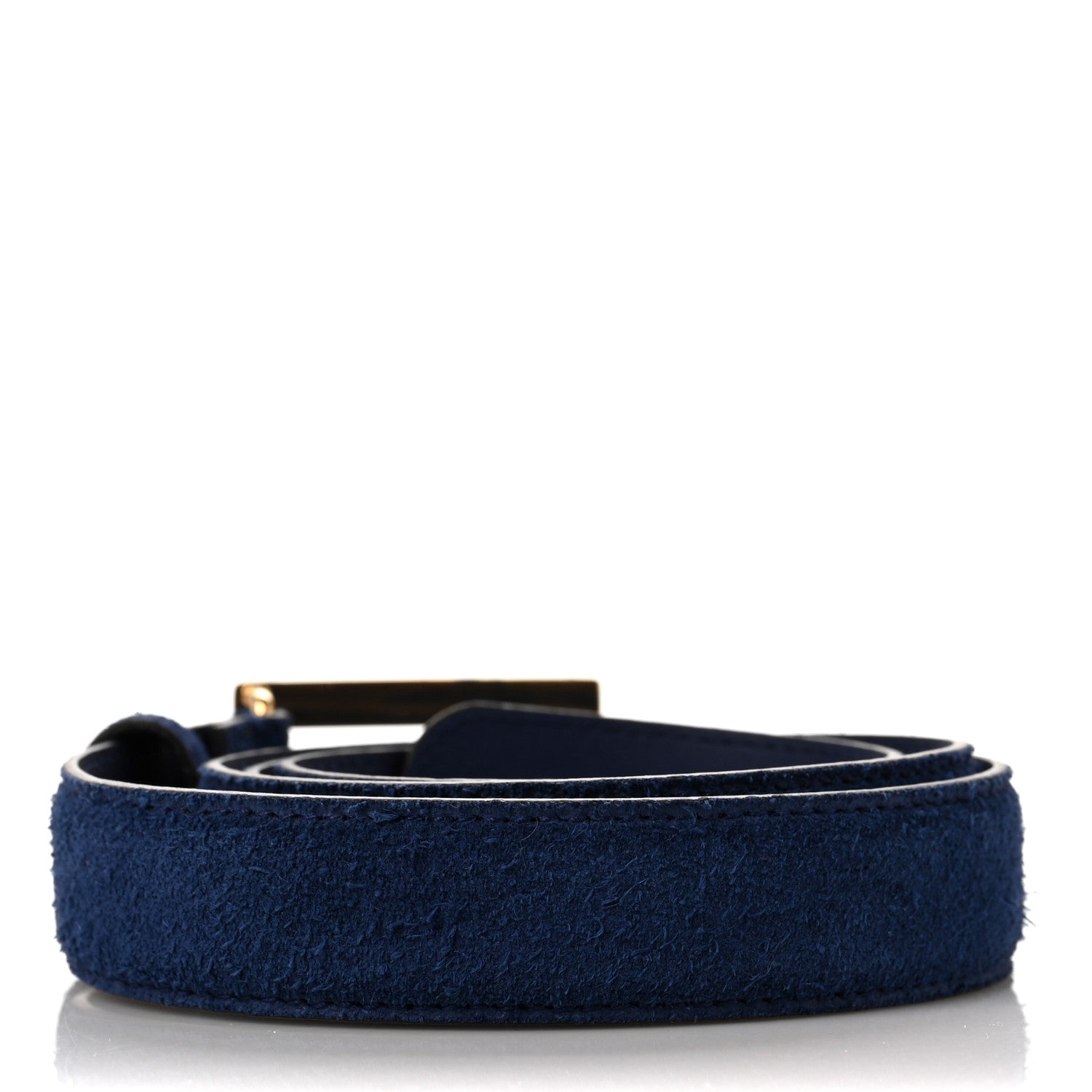 Gucci Suede Icaro G Cube 25mm Belt 95 38 Dark Navy 2 of 4